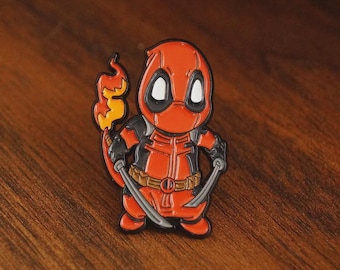 Deadpool Charmander Mashup Zacht Email Pin (1,5")