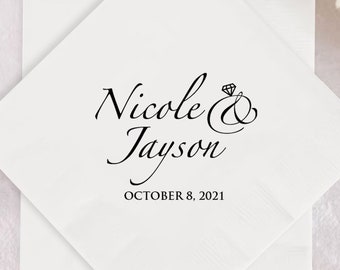 Wedding Napkin Favors, Personalized Wedding Napkins, Custom Wedding Napkins, Customized Wedding Beverage Napkins as Favors for Guests (22)