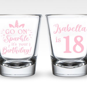 Gepersonaliseerde borrelglaasjes, It&#39;s Your Birthday borrelglaasjes, borrelglaasjes 18e verjaardag, gepersonaliseerde borrelglaasjes (40)