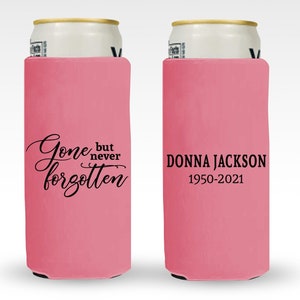 Personalized Slim Can Coolers, Slim Can Coolers for Funerals, Tall Can Coolers as Funeral Favors, Personalized Can Coolies (47)