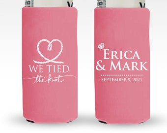 Personalized Wedding Slim Can Coolers, Custom Wedding Slim Can Coolers, Personalized Slim Coolie Wedding Favors, Slim Can Coolers (15)