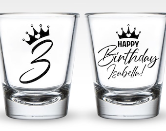 3rd Birthday Shot Glasses, Personalized Birthday Shot Glasses, Customized 3rd Birthday Shot Glasses, Custom 3rd Birthday Shot Glasses (32)