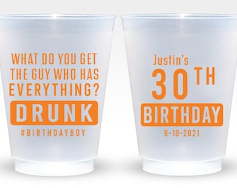 Drunk Birthday Frosted Cups, Personalized Birthday Frosted Cups, Customized Birthday Frosted Cups, Custom Birthday Frosted Cup Favors (35)