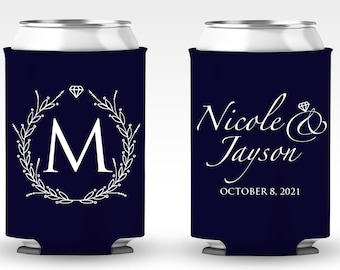 Personalized Wedding Can Coolers, Can Coolers for Wedding, Can Coolie Favors, Custom Wedding Can Coolers for Guests, Wedding Beer Sleeve (5)