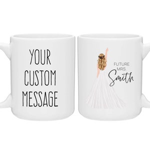 Bride Gift, Future Mrs Mug, Engagement Mug, Engagement Gift, Custom Engagement Mug, Newly Engaged, Flower Glass Mug, Future Mrs Gift (139)