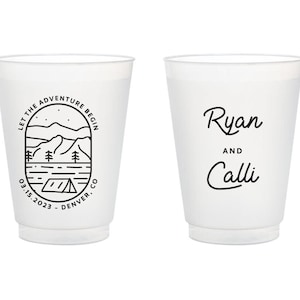 Wedding Favors Wedding Frosted Cups, Custom Wedding Frosted Cups, Custom Wedding Plastic Cups, Custom Wedding Beer Cups Favor (155)