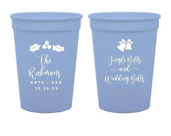Personalized Wedding Favors, Custom Stadium Cups, Christmas Wedding Stadium Cups, Custom Wedding Stadium Cups, Custom Wedding Favors (176)