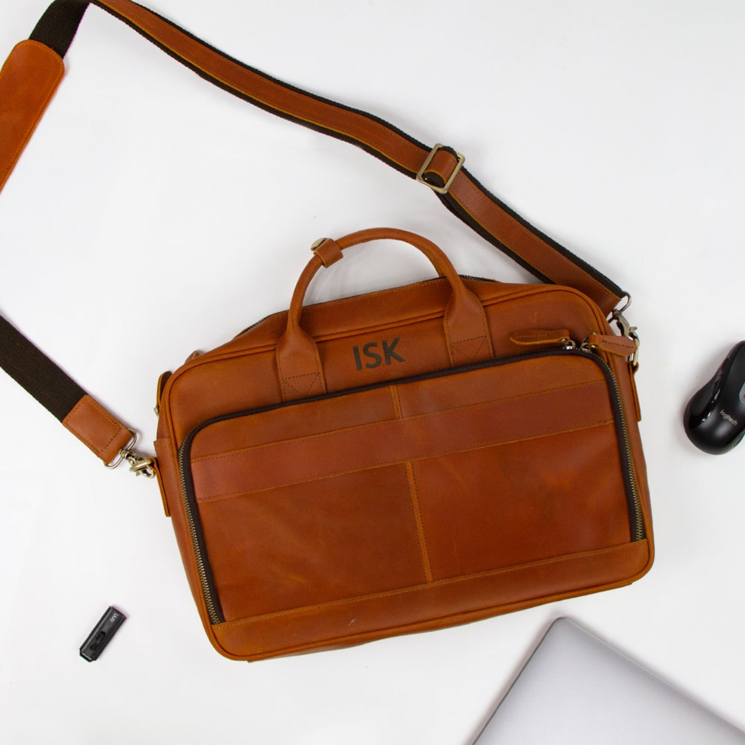 Leather Laptop Bag for Men Leather Laptop Bag Leather Office Etsy