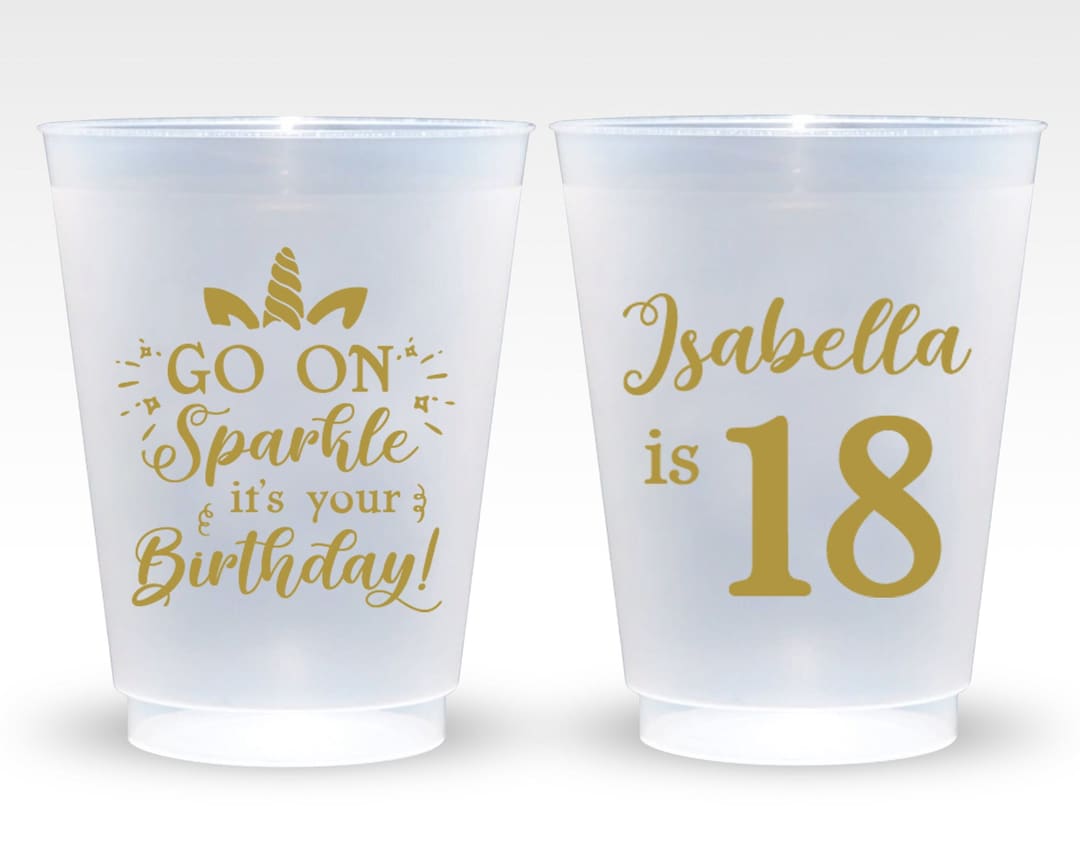 Personalized Birthday Frosted Cups, It's Your Birthday Frosted Cups