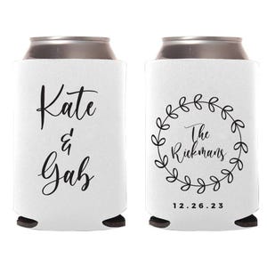 Christmas Wedding Can Coolers, Christmas Wedding Can Coolers, Christmas Wedding Beer Huggers, Customized Christmas Wedding Beer Holder (178)