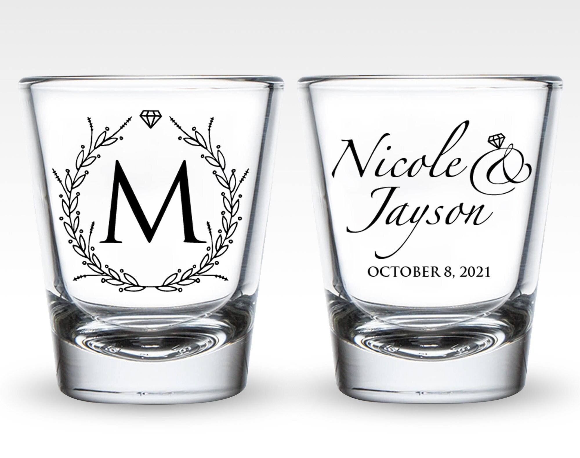 Personalized Wedding Shot Glasses Shot Glasses as Wedding - Etsy