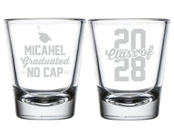 Personalized Shot Glasses, Custom Graduation Party Shot Glass, Graduation Party Shot Glass Favor, Customized Graduation Shot Glass (219)