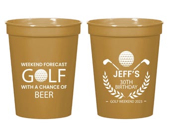 Turning 30 Birthday Stadium Cups, Personalized 30th Birthday Party Favors