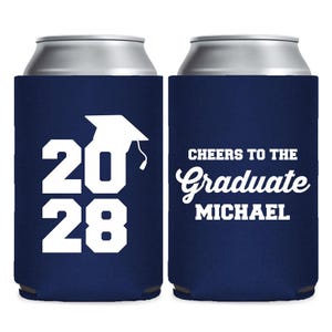 Personalized Graduate Can Coolers, Graduation Party Can Cooler Favors, Personalized Can Cooler for Graduation, Customized Can Coolers (218)