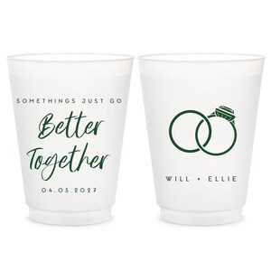 Better Together Wedding Frosted Cups, Personalized Wedding Frosted Cup Favor, Frosted Cups as Wedding Favors, Personalized Frosted Cup (310)