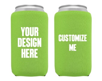 Customized Can Cooler Favors, Personalized Beer Huggers, Neoprene Can Cooler Favors, Personalized Coolie Favors, Custom Neoprene Can Coolers