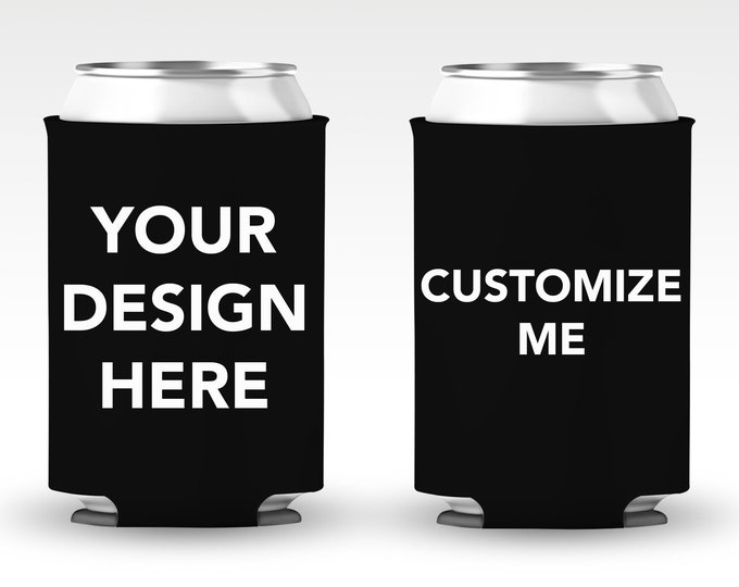 Personalized Can Coolers, Custom Can Coolers, Customized Can Coolers, Customized Coolie Favors, Personalized Beer Huggers as Party Favors