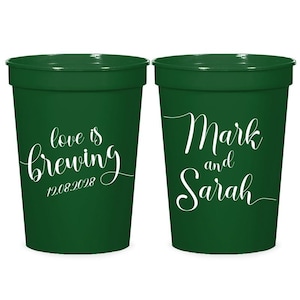 Wedding Stadium Cups as Favors, Customized Cups, Personalized Stadium Cup Wedding Favors, Customized Wedding Stadium Cups for Weddings (279)