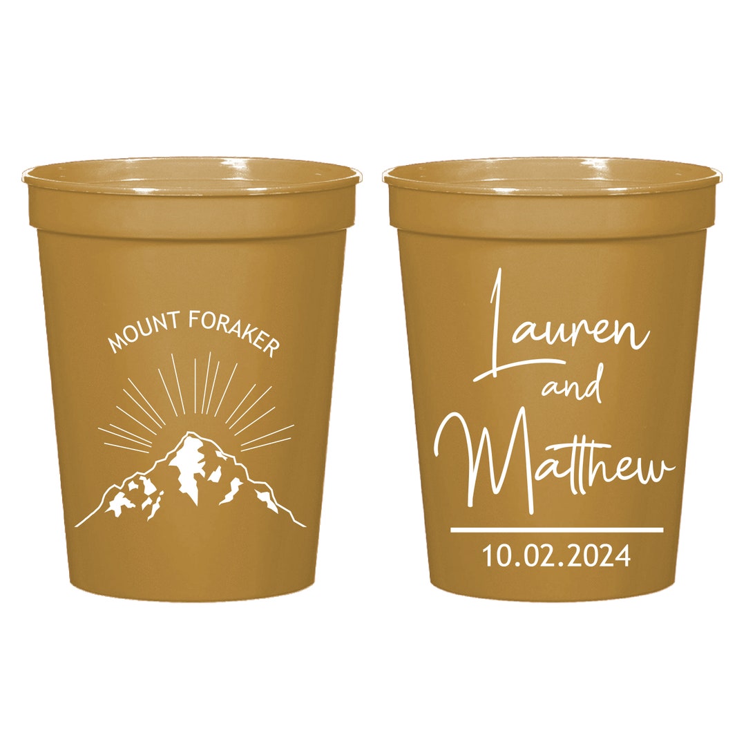 Wedding Stadium Cups Favors, Custom Wedding Venue Stadium Cups, Stadium ...
