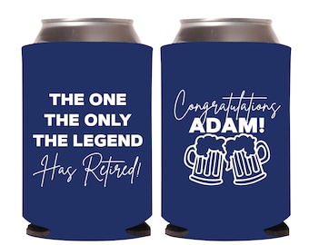 Retirement Can Cooler Favors, Personalized Retirement Can Coolers, Customized Retirement Can Coolers, Customized Retirement Can Cooler (251)