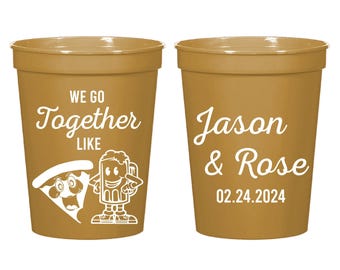 Personalized Favor Stadium Cups, Stadium Cups as Favor, Custom Stadium Cup Decoration, Customized Stadium Cups as Favors for Weddings (211)