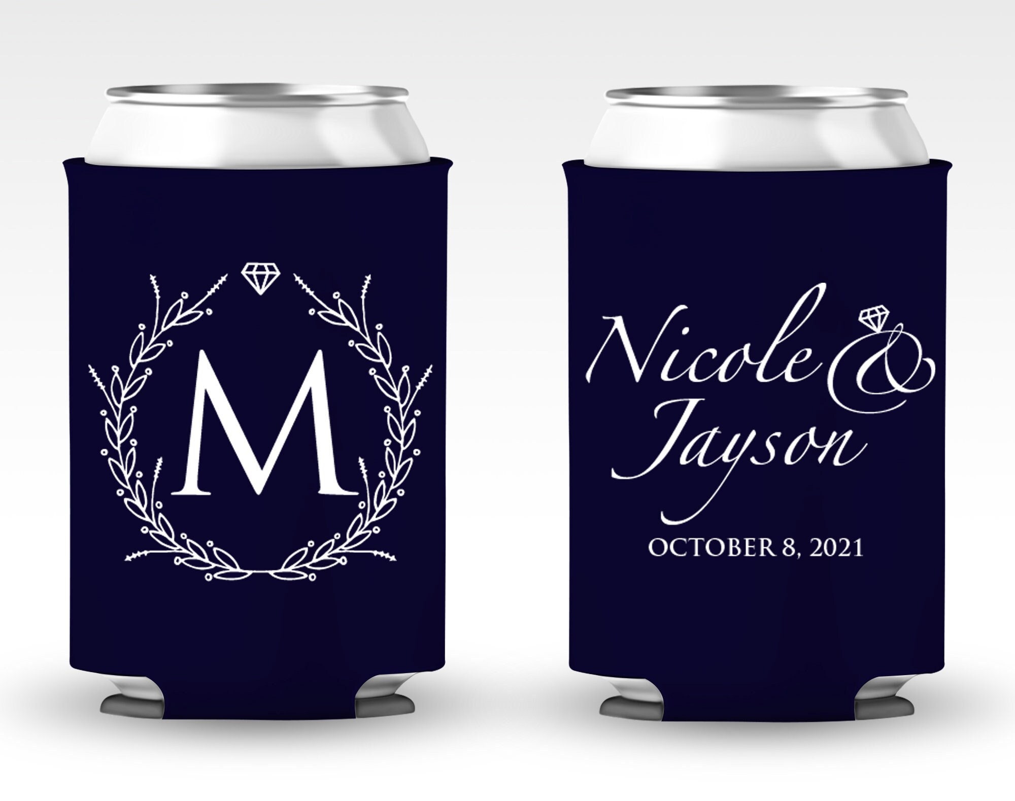 Personalized Wedding Can Coolers Can Coolers for Wedding Can Etsy