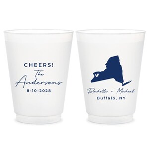 Custom State Frosted Cups, Wedding Frosted Cups, Custom Frosted Cup Wedding Favors, Frosted Cups as Wedding Favors, Personalized Cups (11)
