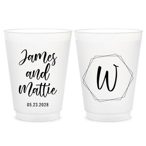 Custom Wedding Frosted Cups, Personalized Wedding Frosted Cups, Custom Wedding Plastic Cups, Custom Wedding Beer Cups, Custom Favors (152)