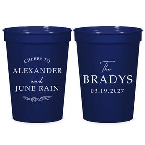 Cheers Stadium Cup Wedding Favors, Personalized Wedding Favors, Customized Stadium Cups for Wedding, Custom Wedding Stadium Cup Favors (309)