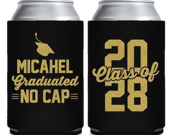 Personalized Can Coolers, Custom Can Cooler for Graduation Party, Graduation Party Can Cooler Favors, Customized Graduation Cooler (219)