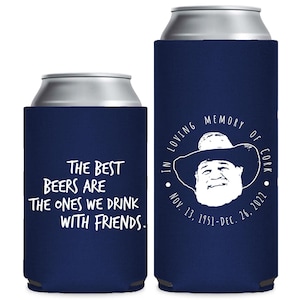 Personalized Can Coolers, Personalized Can Coolers for Funerals, Custom  Memorial Beer Huggers, Customized Foam Coolers for Funeral (215)