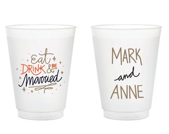 Custom Frosted Cups, Full Color Personalized Frosted Cup Favors, Plastic Cup, Full Color Imprint Frosted Cups, Customized Frosted Cups (294)