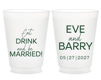 Custom Wedding Frosted Cup, Personalized Wedding Frosted Cup Favor, Custom Frosted Cups Favor, Personalized Frosted Cups Wedding Favor (306)