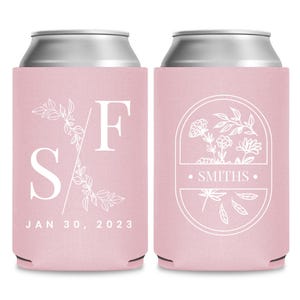Custom Wedding Favors, Insulated, Beer, Wedding Favor, Beer Holder, Personalized Wedding Can Cooler, Wedding Can Cooler Custom Favors (140)