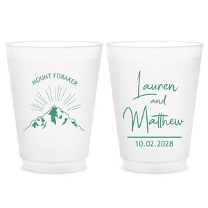 Customized Wedding Frosted Cups Favor, Personalized  Venue Illustration Frosted Cups Wedding Favor, Personalized Wedding Frosted Cups (208)