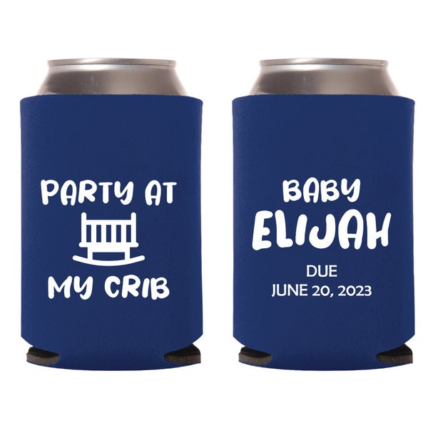 Personalized Baby Shower Can Coolers, Custom Baby Shower Can Cooler, Personalized Baby Shower Can Cooler, Custom Beer Hugger Favor (184)