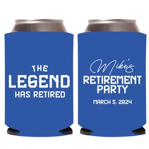 Retirement Can Coolers, Custom Retirement Can Cooler Favor, Personalized Retirement Can Cooler, Customized Retirement Can Cooler Favor (250)