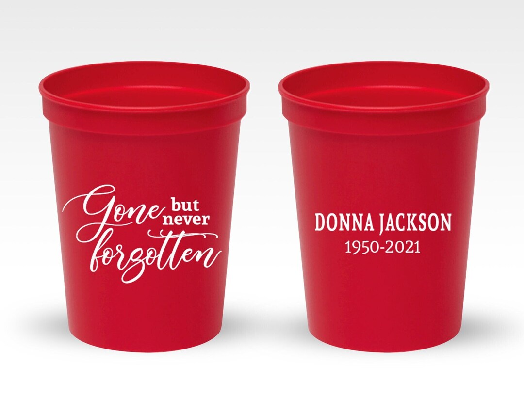 Personalized Stadium Cups, Stadium Cups as Funeral Favors, in Loving ...