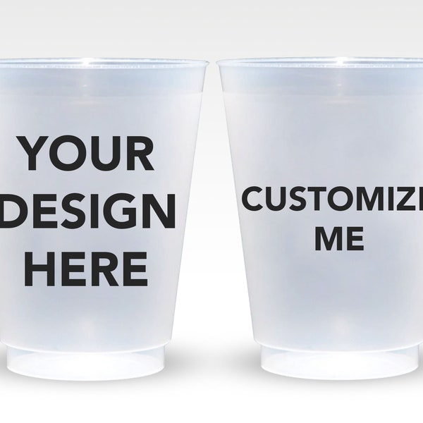 Custom Frosted Cups Etsy