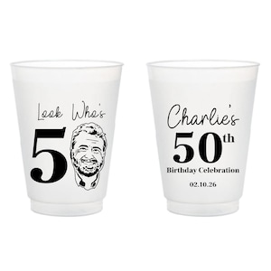 Tazza glassata personalizzata per il 50° compleanno, bomboniere con tazza glassata per il 50° compleanno, bomboniere con tazza glassata personalizzata per il 50° compleanno, tazze glassate personalizzate (259)