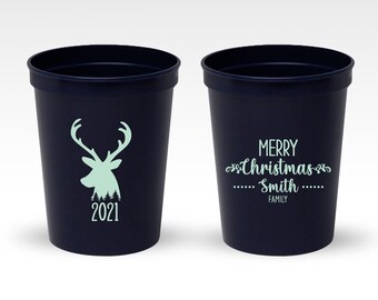 Christmas Stadium Cups, Christmas Stadium Cup Favors, Christmas Plastic Cups, Personalized Christmas Stadium Cups, Custom Christmas Cup (88)