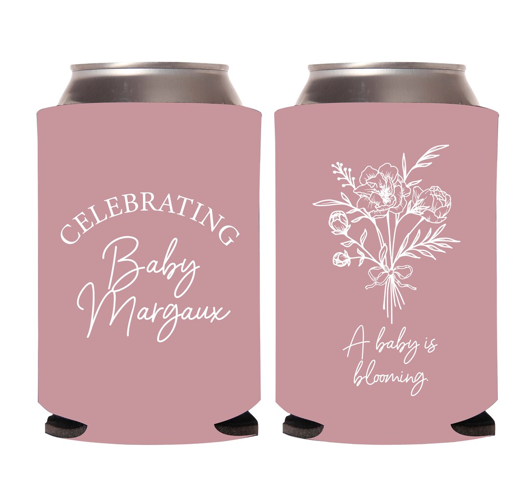 Custom Baby Shower Can Cooler, Personalized Can Coolers as Baby Shower