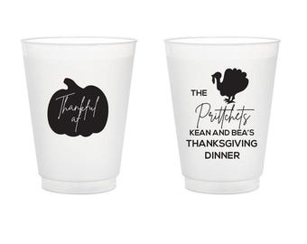 Thanksgiving-presenter med frostade muggar, Thanksgiving-muggar med frost, Thanksgiving-plastmuggar, Anpassade Thanksgiving-festpresenter med frostade muggar (172)