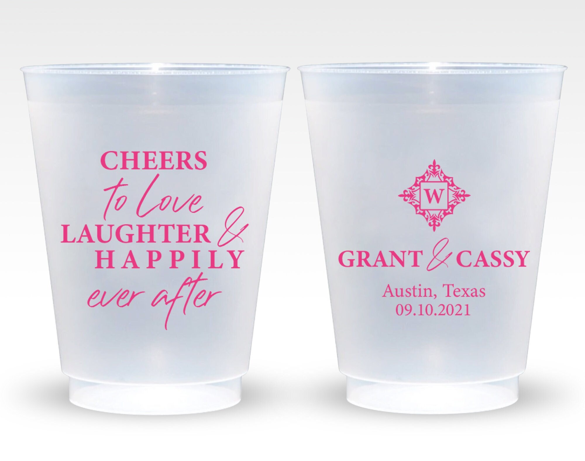 Happily Ever After Frosted Cups for Weddings Wedding Frosted Etsy