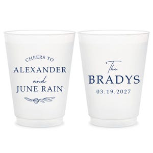 Cheers Frosted Cup Wedding Favors, Personalized Wedding Favors, Customized Frosted Cups for Wedding, Custom Wedding Frosted Cup Favors (309)