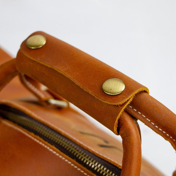 Leather Duffle Bag Etsy