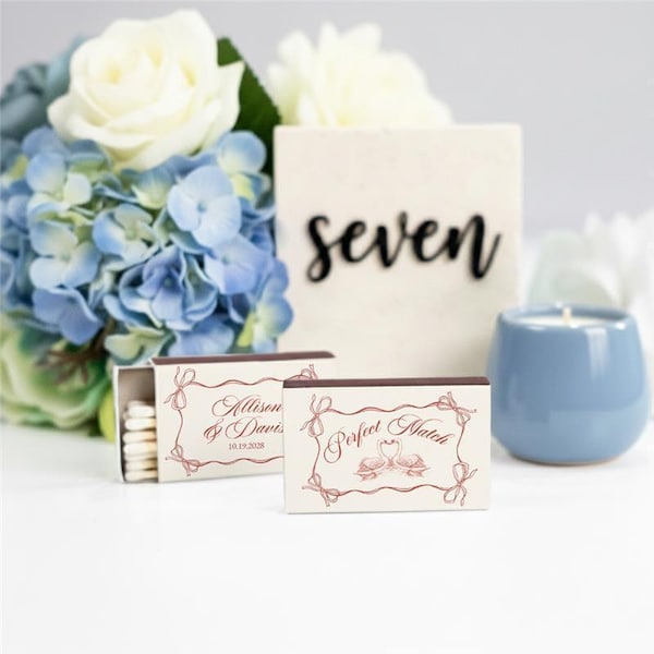 Perfect Match Wedding Favors, Personalized Matchbox Wedding Favors, Custom Wedding Favors, Customized Wedding Matchbox, Matchbox Favor (324)