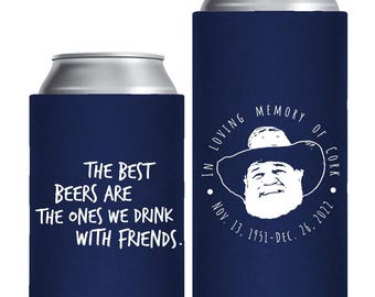 Funeral Can Coolers, Memorial Can Cooler Favors, Personalized Celebration of Life Favors, Custom Remembrance Can Coolers, Bulk (215)