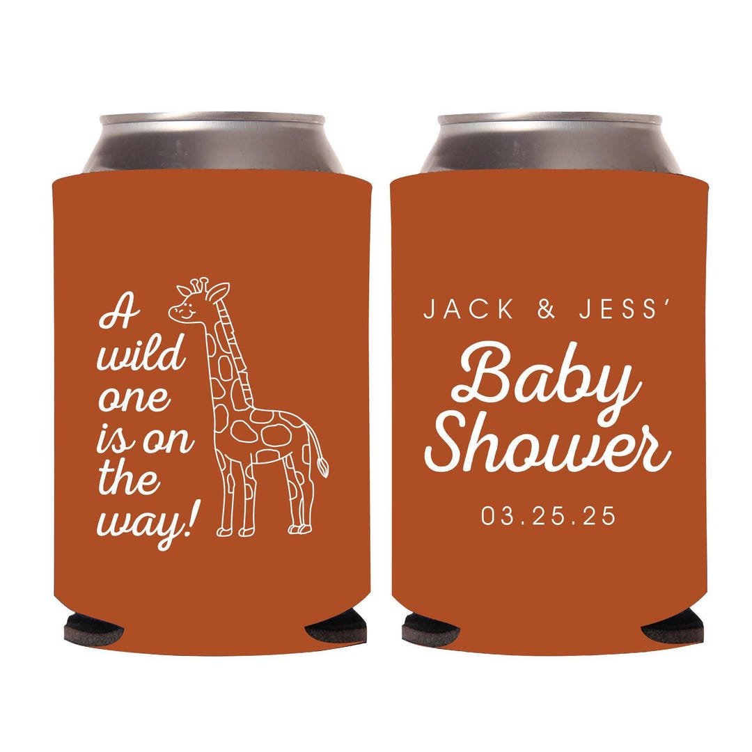A Wild One is on the Way Can Cooler Favors, Baby Shower Can Coolers ...