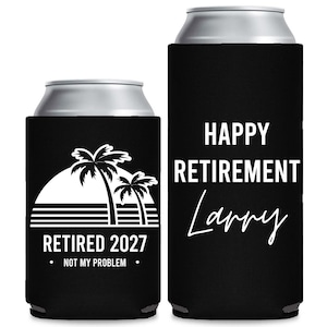 Happy Retirement Can Coolers, Custom Retirement Party Can Coolers, Custom Retirement Party Can Cooler Favors, Custom Can Cooler Favors (291)